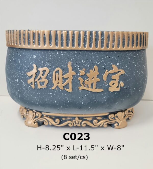 POT C023 BLUE GOLD