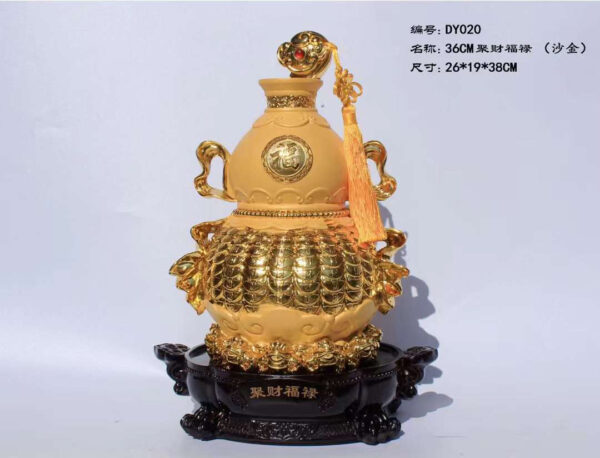 GIFT DY020 聚財福祿葫蘆(沙金) 36CM