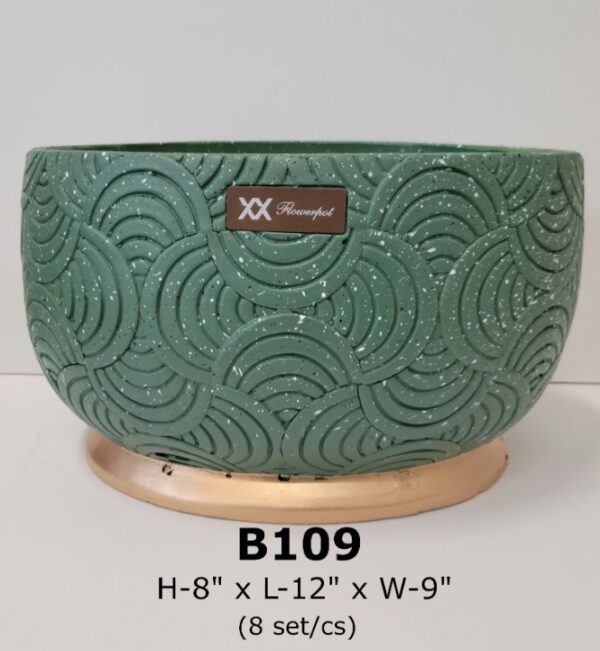 POT B109 GREEN OVAL